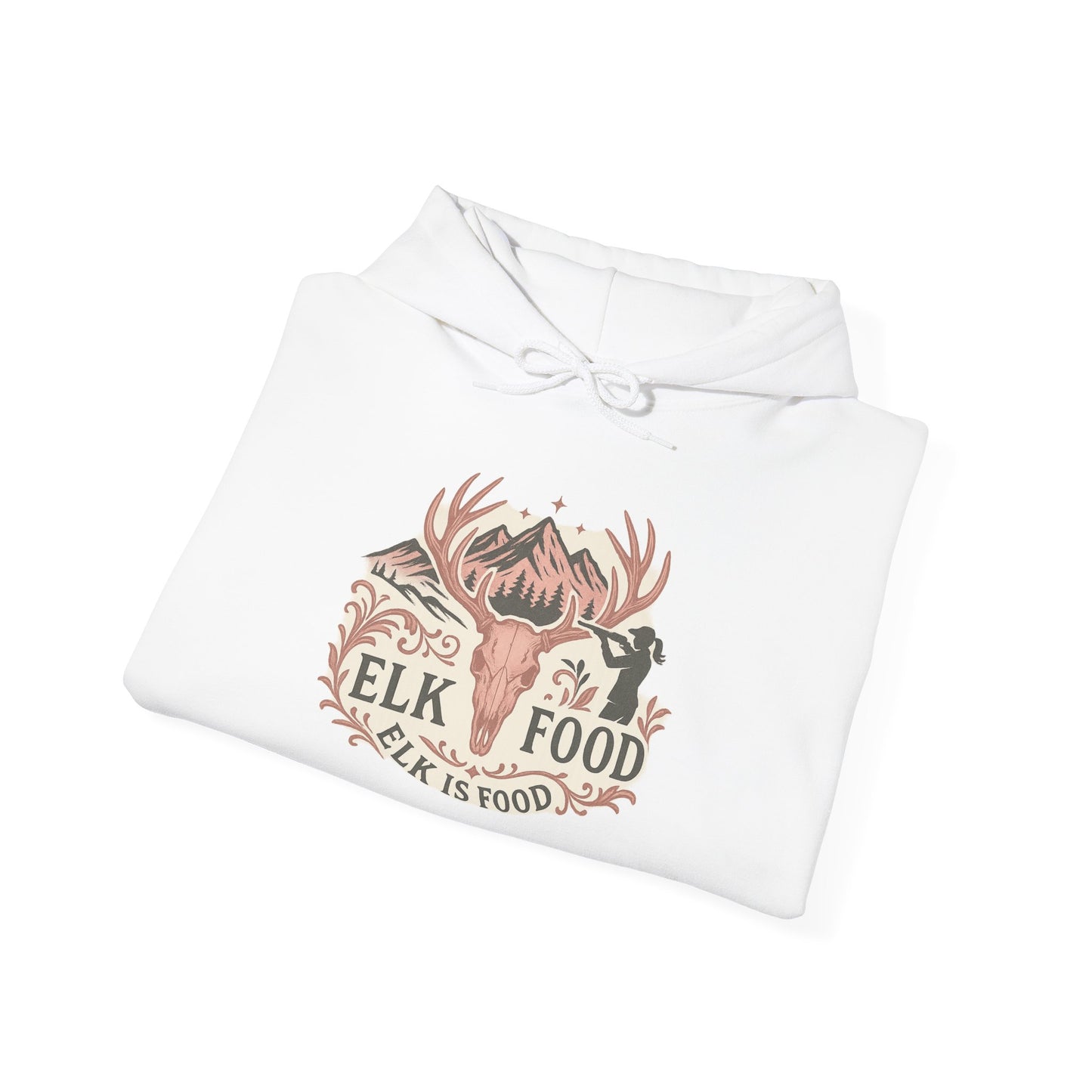 Nature-Inspired Hoodie with Elk Design