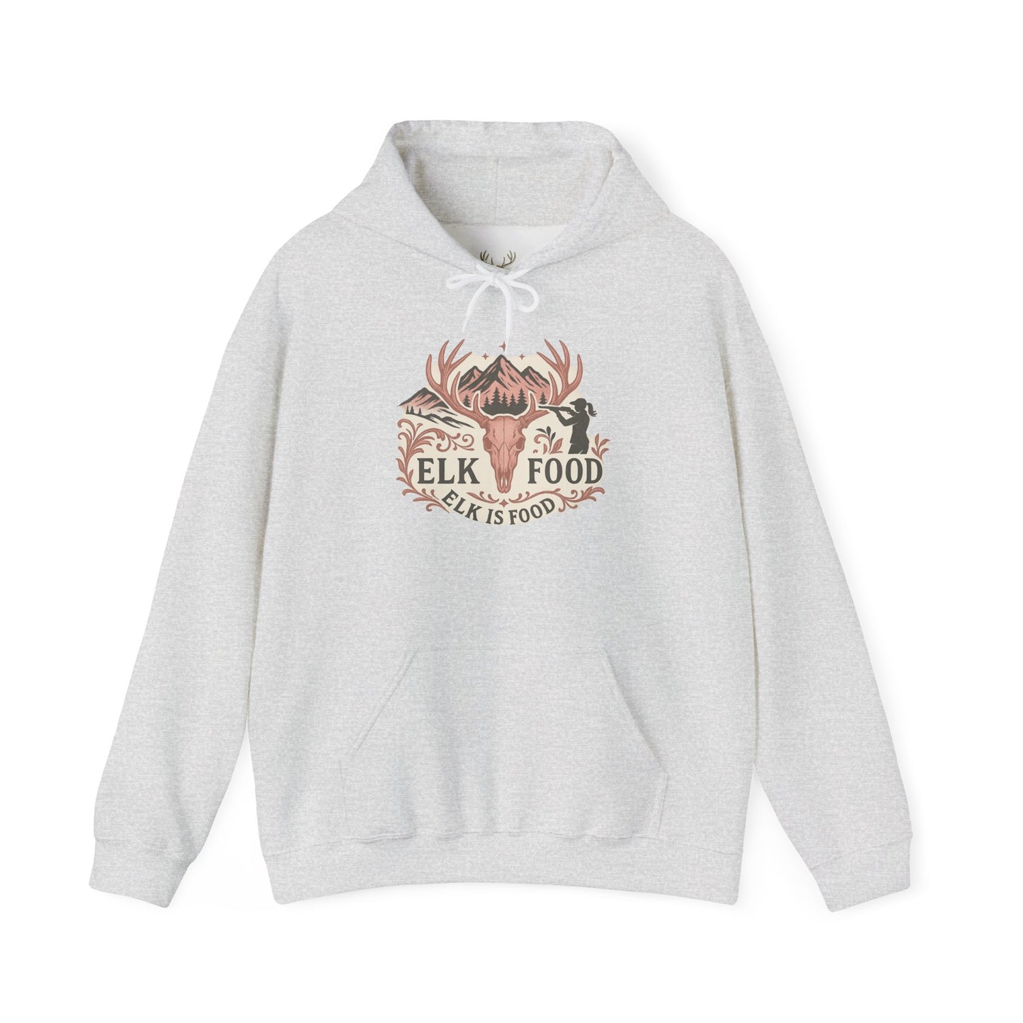 Nature-Inspired Hoodie with Elk Design
