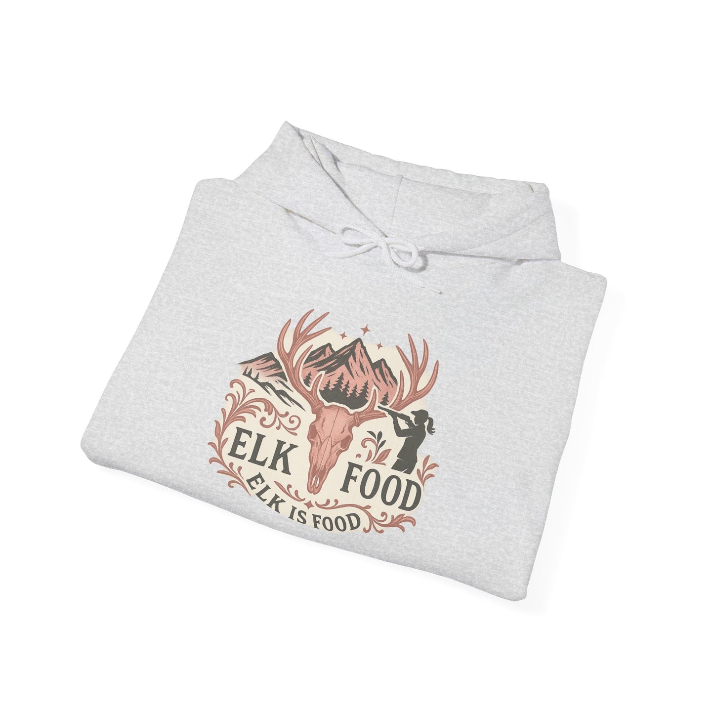 Nature-Inspired Hoodie with Elk Design