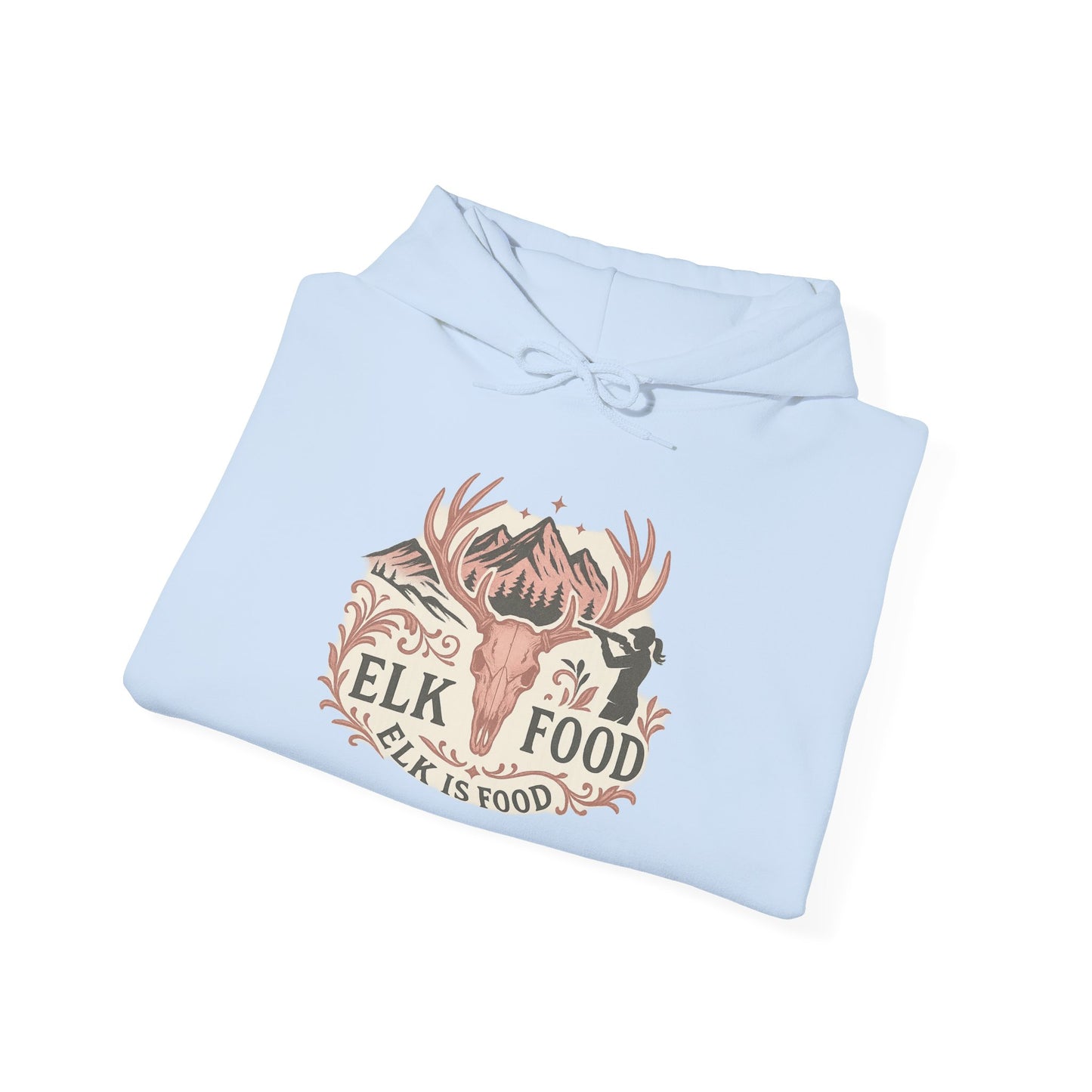 Nature-Inspired Hoodie with Elk Design