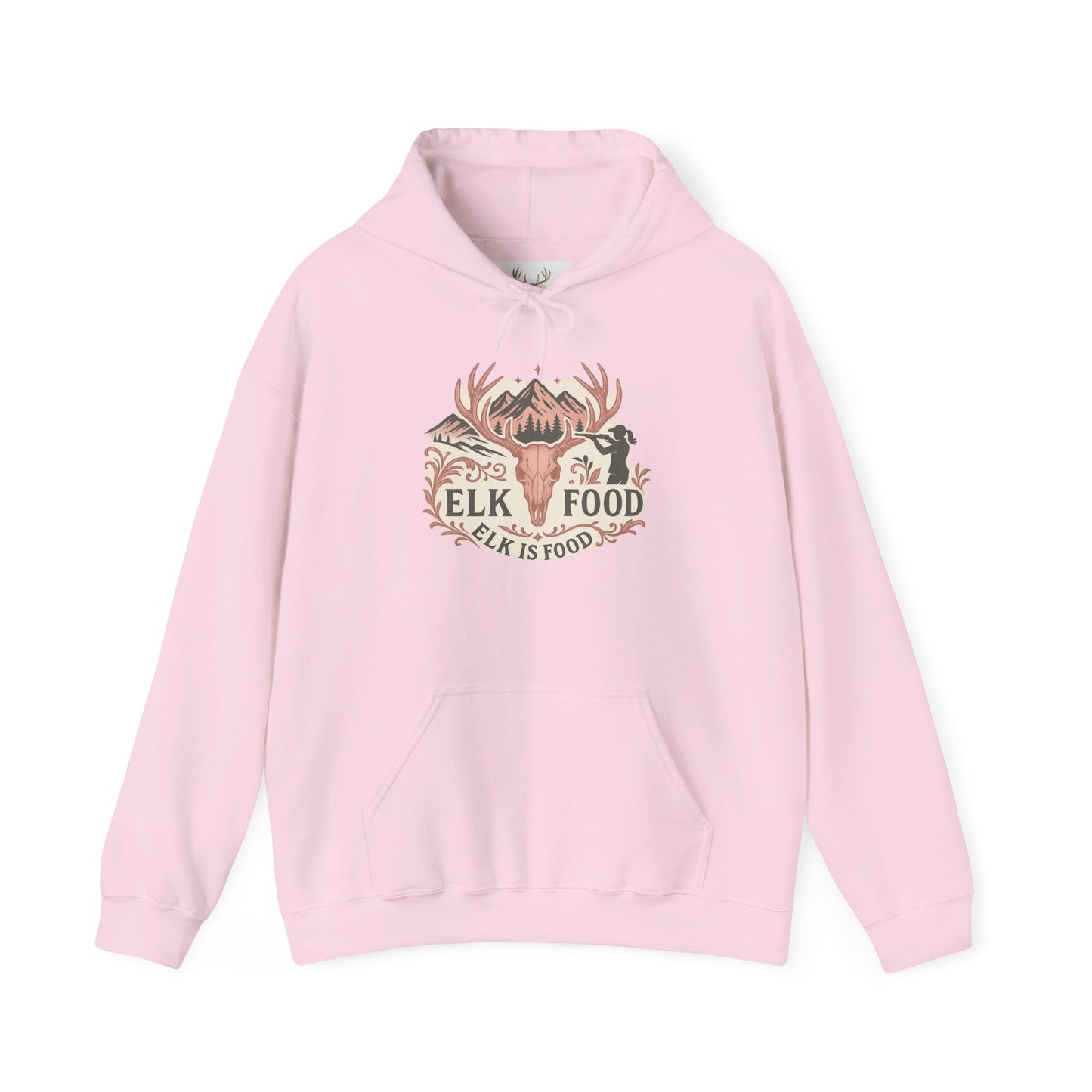 Nature-Inspired Hoodie with Elk Design
