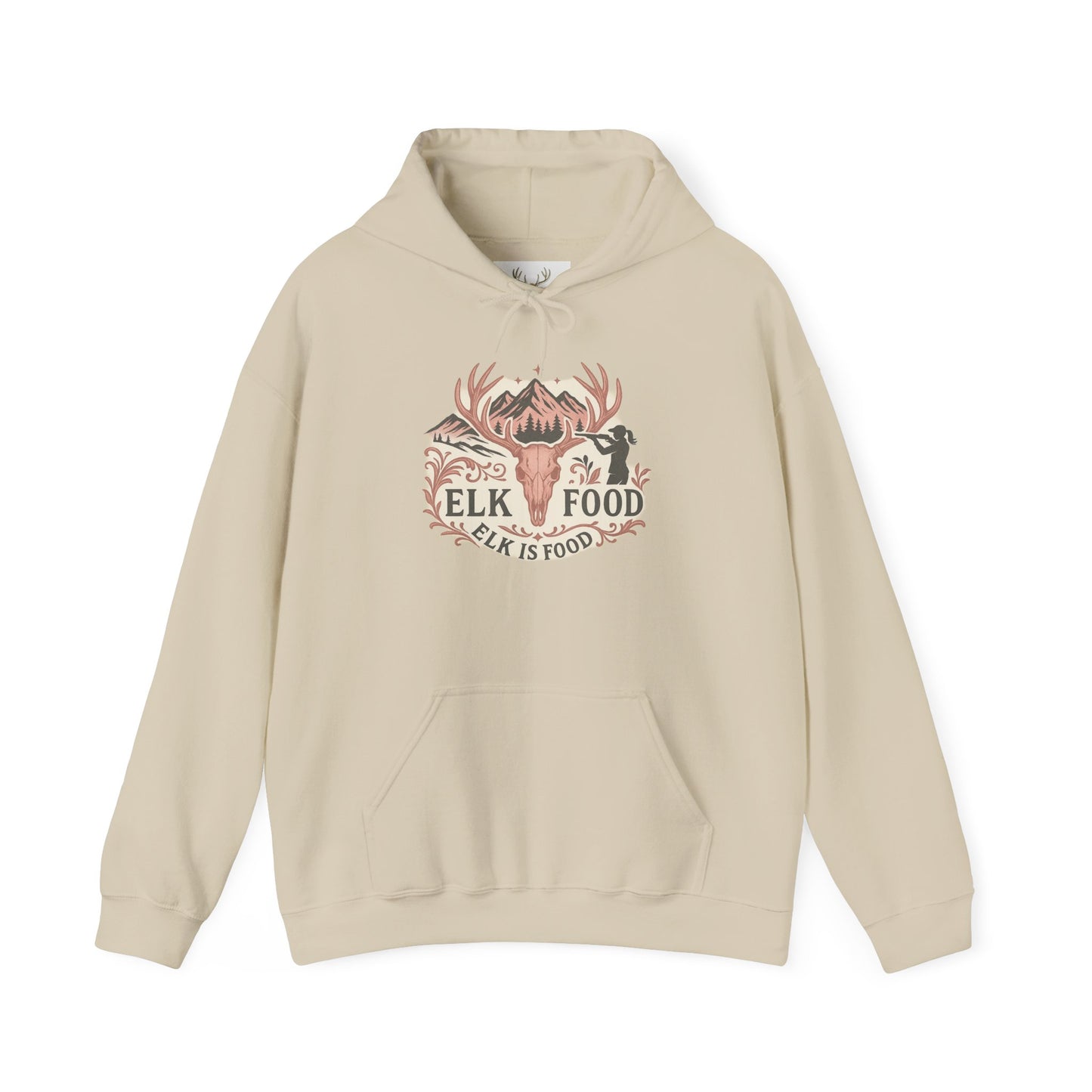 Nature-Inspired Hoodie with Elk Design