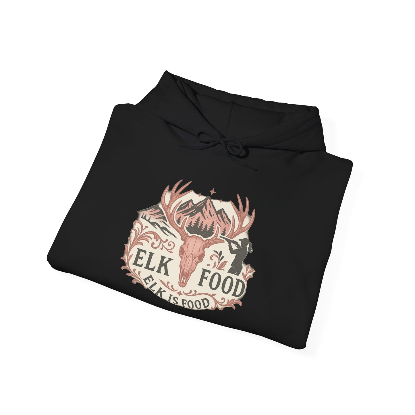 Nature-Inspired Hoodie with Elk Design