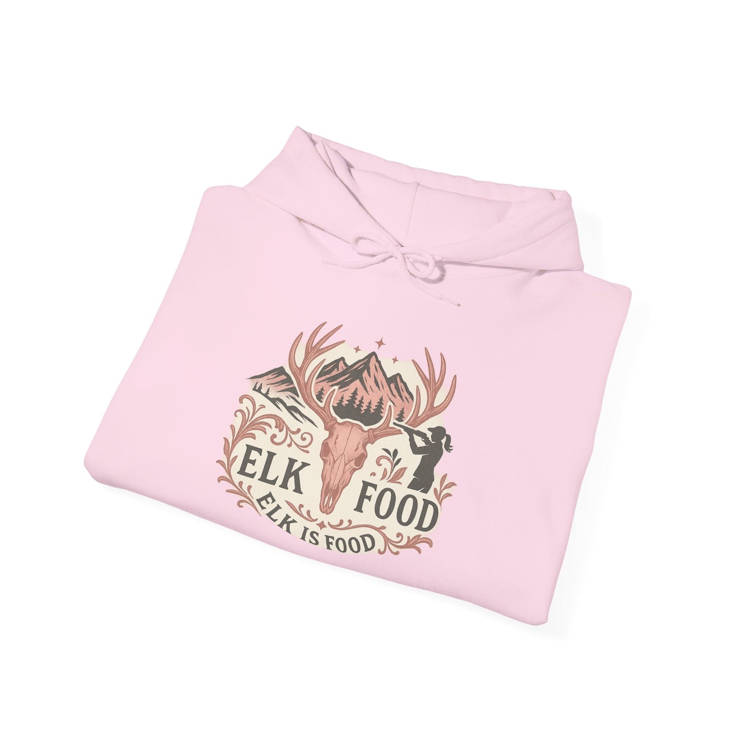 Nature-Inspired Hoodie with Elk Design