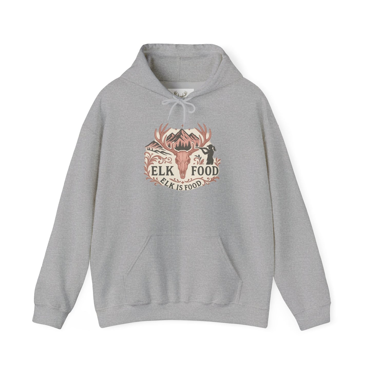 Nature-Inspired Hoodie with Elk Design