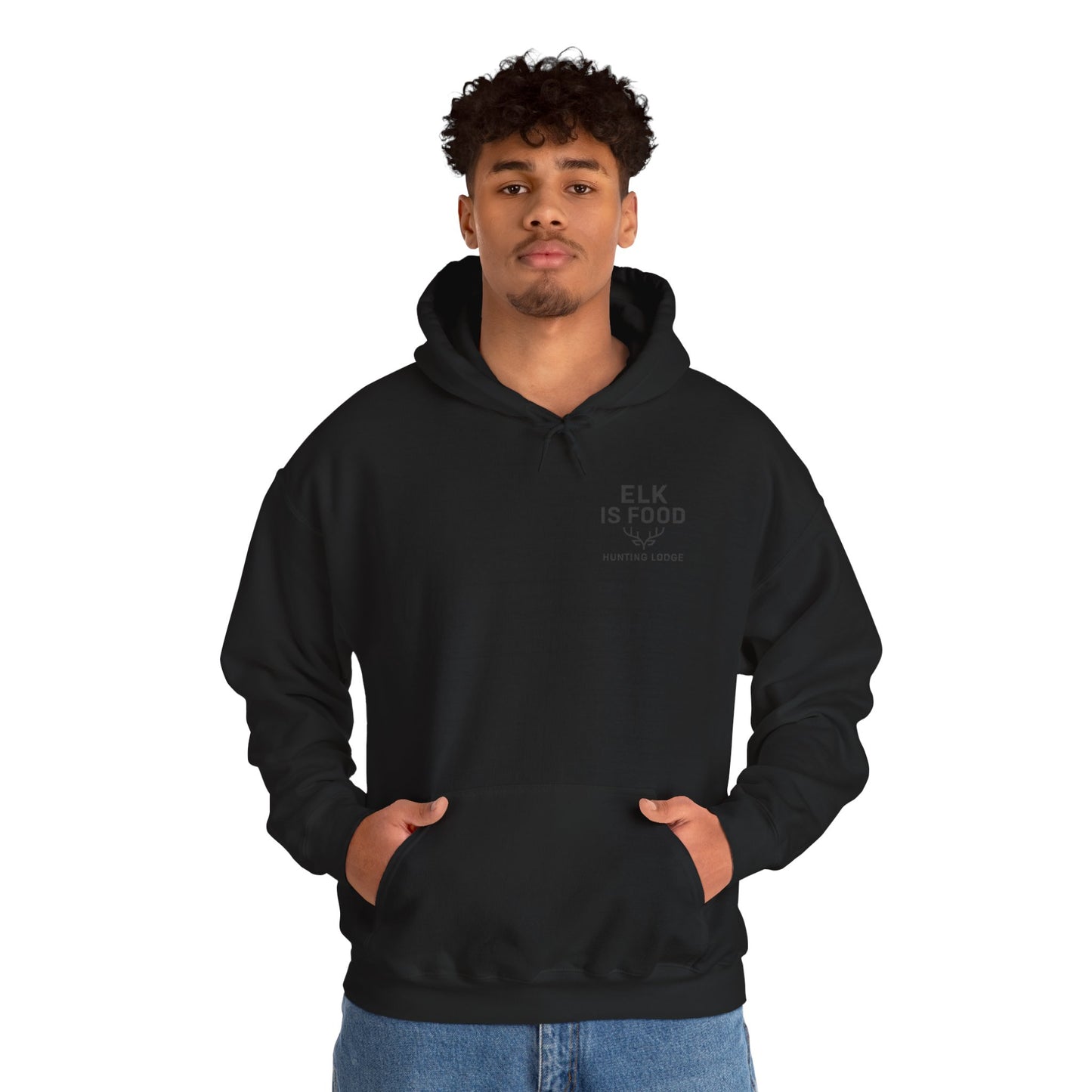 Hunting Lodge Hoodie, Elk is Food Sweatshirt, Unisex
