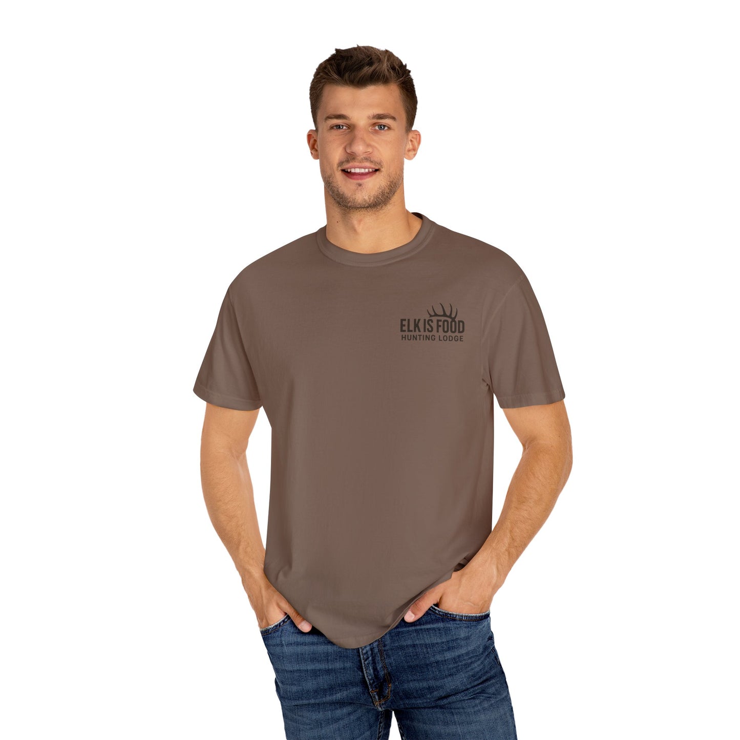 Elk Hunting Lodge T-Shirt, Unisex Graphic Tee, Outdoors Apparel