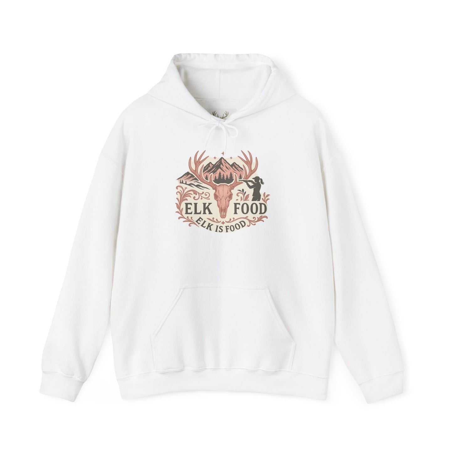 Nature-Inspired Hoodie with Elk Design