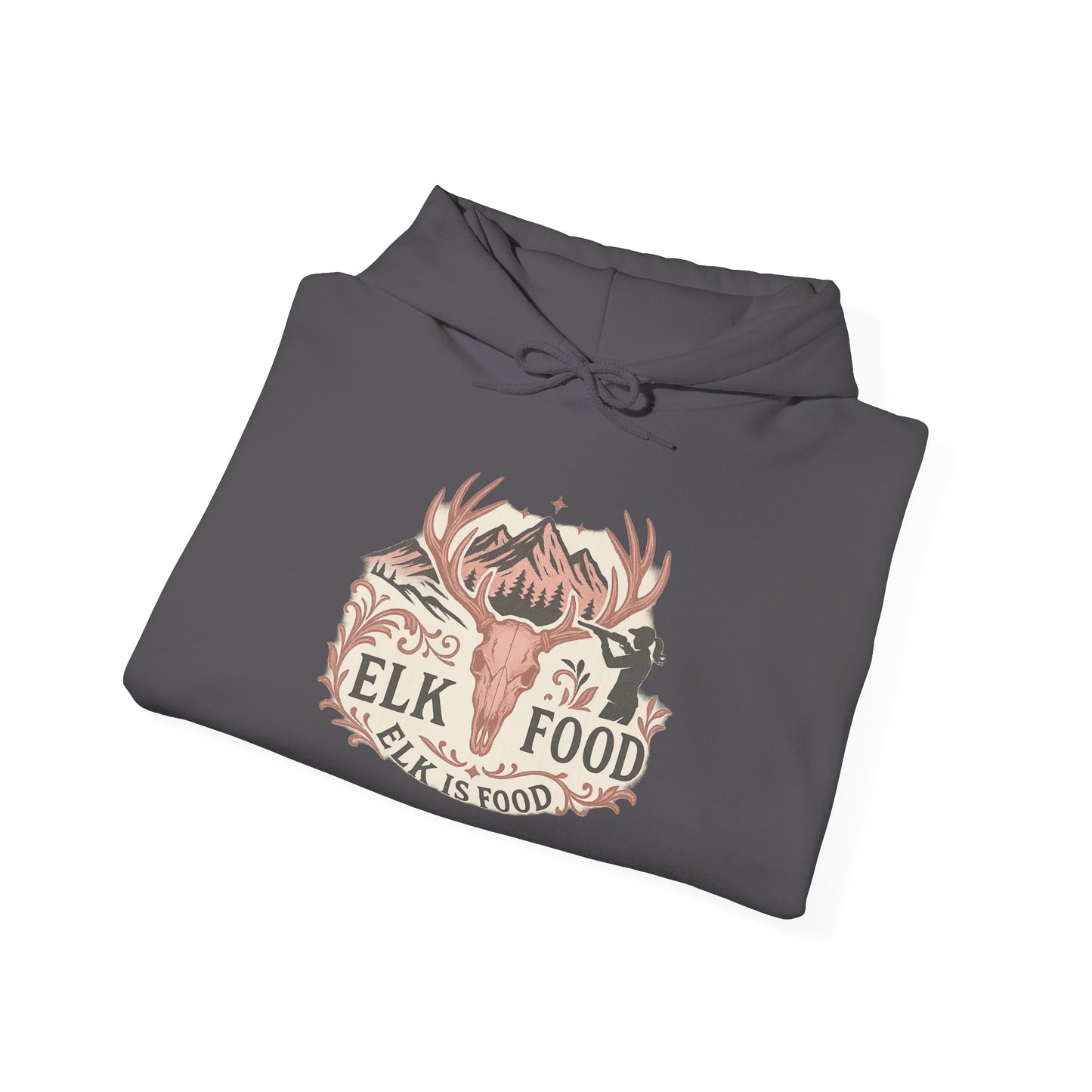 Nature-Inspired Hoodie with Elk Design