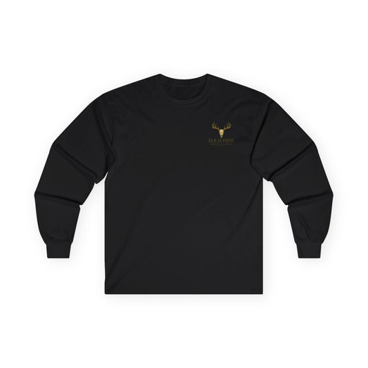 Elk Hunting Lodge Long Sleeve Tee, Hunting Shirt, Outdoor Apparel