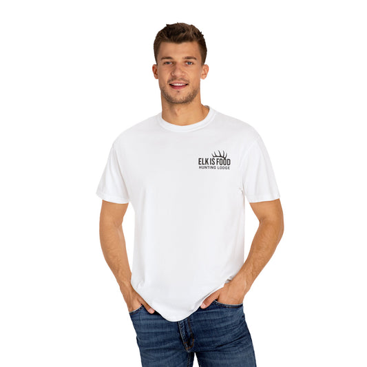 Elk Hunting Lodge T-Shirt, Unisex Graphic Tee, Outdoors Apparel