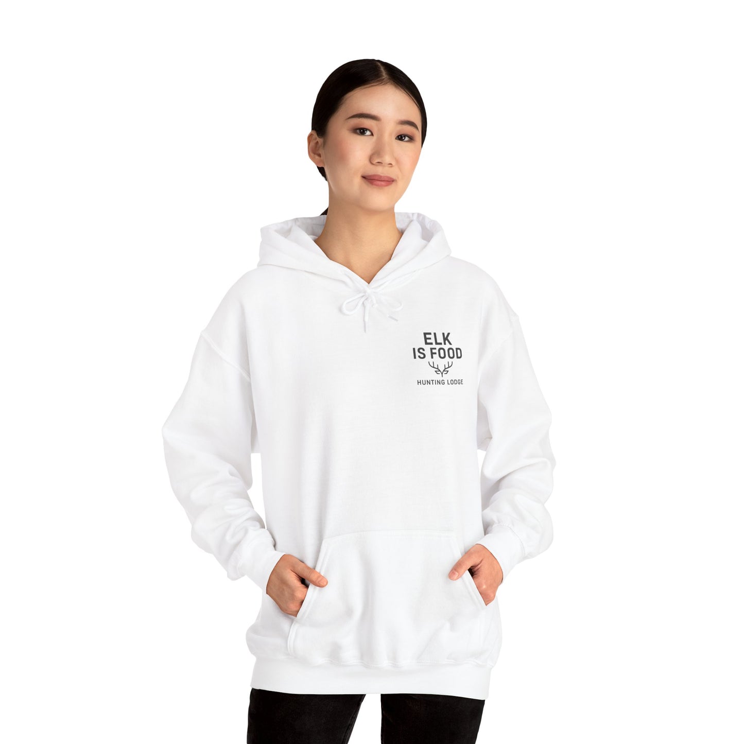 Hunting Lodge Hoodie, Elk is Food Sweatshirt, Unisex