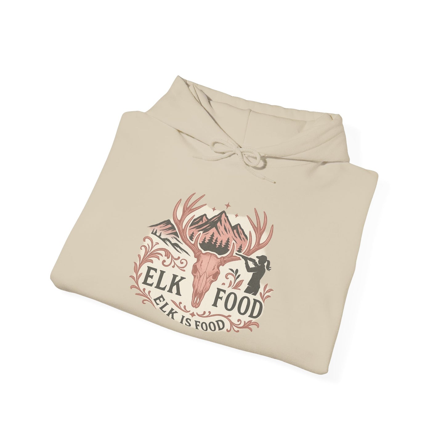 Nature-Inspired Hoodie with Elk Design