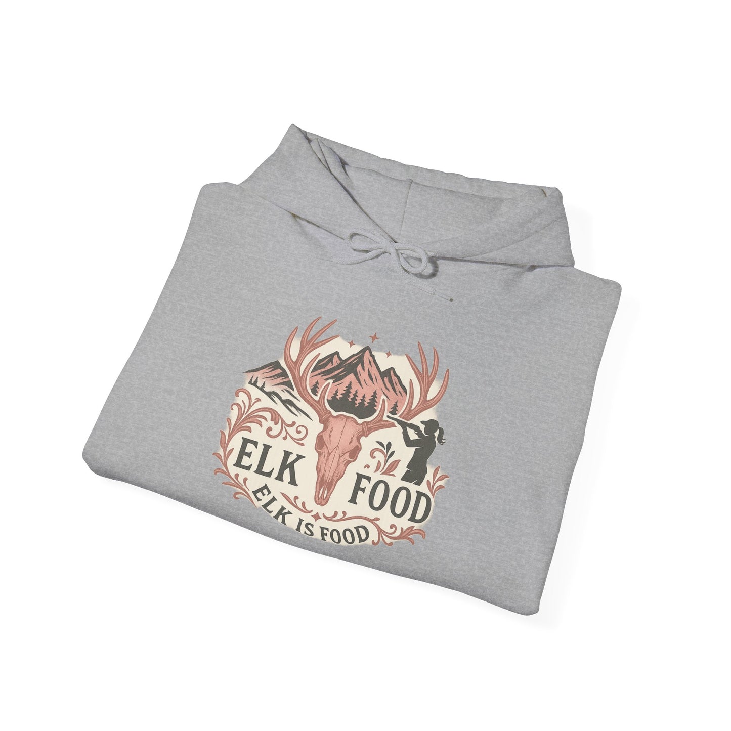 Nature-Inspired Hoodie with Elk Design