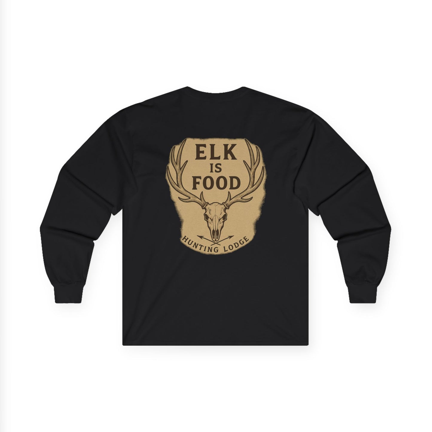 Elk Hunting Lodge Long Sleeve Tee, Hunting Shirt, Outdoor Apparel