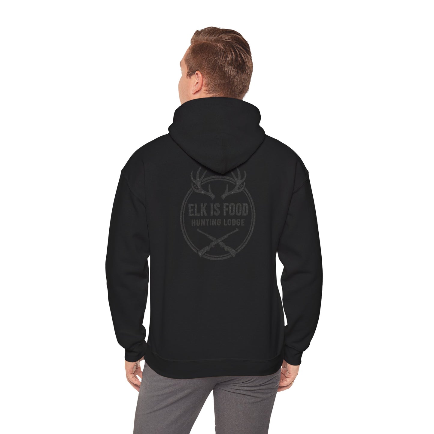 Hunting Lodge Hoodie, Elk is Food Sweatshirt, Unisex