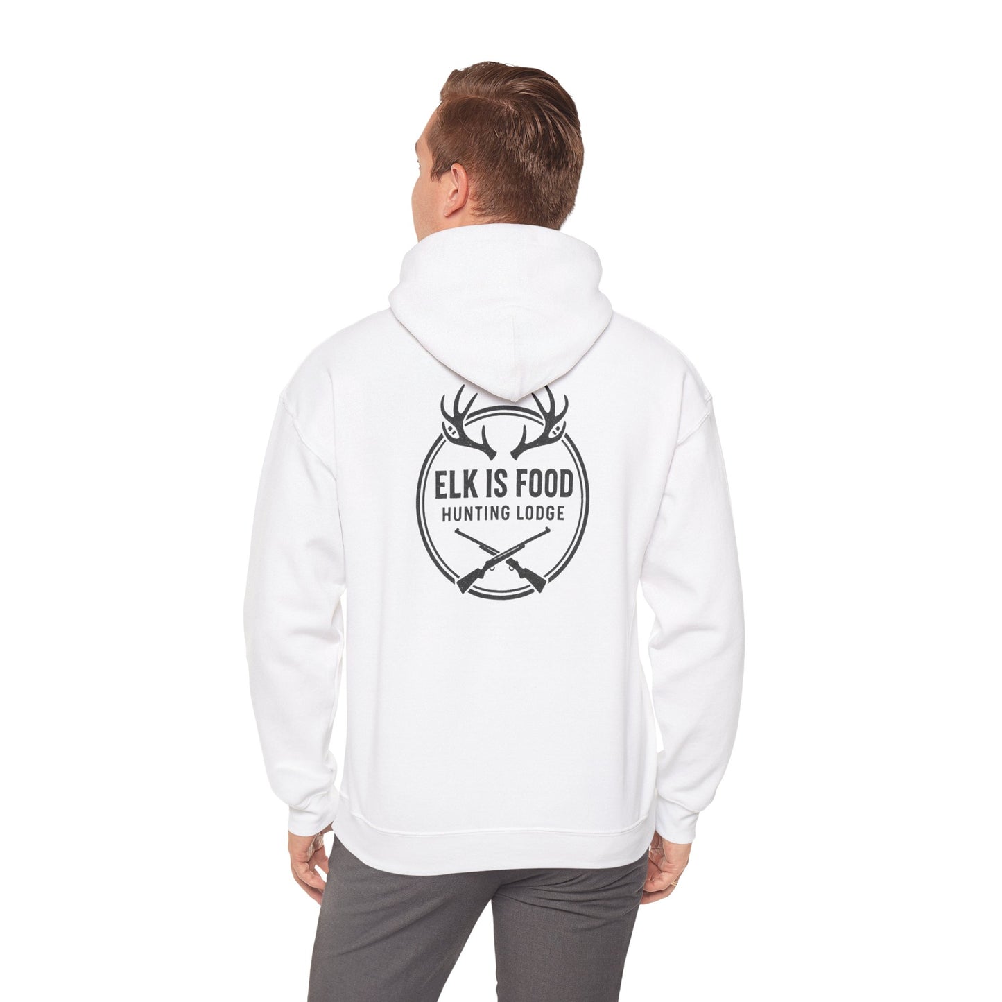 Hunting Lodge Hoodie, Elk is Food Sweatshirt, Unisex