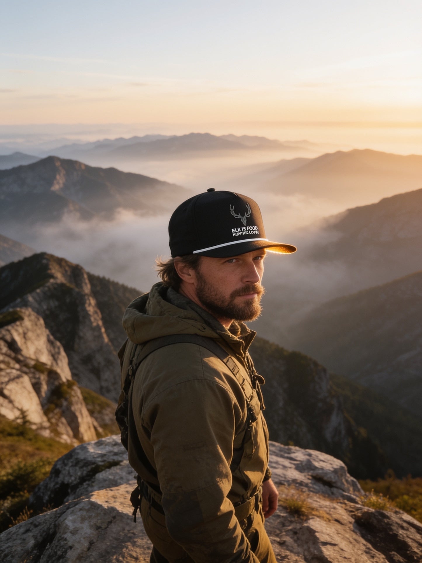 Elk Is Food Rope Cap — Vintage Elk Logo Snapback Hat